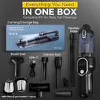 Luminoire Car Vacuum Portable Cordless, 18500Pa Cordless 2-in-1 Vacuum & Air Duster, 5000mAh Battery, 130W Brushless Motor, Handheld with LED Light, Multi Nozzles for Car, Home, Office, Pet