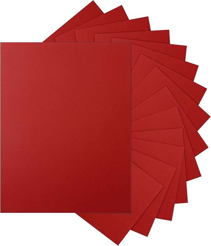 Silunkia 40 Sheets Christmas Red Cardstock 8.5 x 11 Craft Paper, 200gsm/75lb Premium Dark Red Card Stock for DIY Cards Making, Thank You Cards, Wedding Invitations, Birthday Decorations