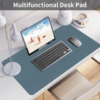 Bloss Light Blue Desk Mat 31.5x15.7, Desk Matt for Desktop, Waterproof Large Desk Mat, Computer Mat for Office/Home/Decor