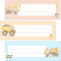 Name Tags for Desks, Construction Truck Theme Students Name Plates, Locker Name Labels for School, Back to School Classroom Decor, 30 Pack (05)