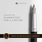 Cross ATX Refillable Fountain Presented in a Luxury Gift Box - Medium Point, Black Ink, Basalt Black