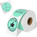 MFLABEL 2" 750 Labels Green Circle Direct Thermal Stickers Labels Roll Compatible with Zebra, Rollo, MUNBYN, Self-Adhesive Round Direct Thermal Labels