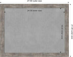 Amanti Art Silver Framed Magnetic Board 21x27 Medium Vision Board for use with Magnets, 100% Metal Sheet to Display Items as Office Decor or for Home Organization in mudroom, Kitchen or Kids Room