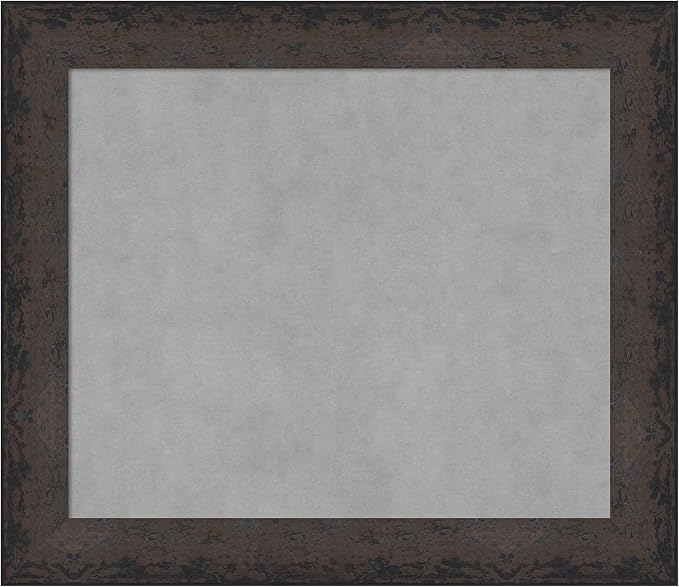 Amanti Art Black Framed Magnetic Board 25x29 Medium Vision Board for use with Magnets, 100% Metal Sheet to Display Items as Office Decor or for Home Organization in mudroom, Kitchen or Kids Room
