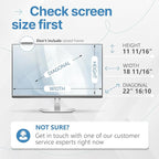 VINTEZ 22 Inch 16:10 Privacy Screen for Computer Monitor and Laptop - Anti Glare Protector Film Blue Light Filter Eye Protection - Computer Screen Privacy Shield, [1 Pack]