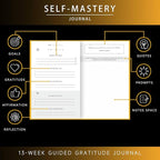Draphy Self-Mastery Journal for Men - Gratitude and Productivity Journal for More Happiness, Positivity, Growth, Mindfulness, Self Care and Reflection - Guided Inspirational Journals for Men (Yellow)