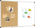 XBoard Magnetic whiteboard 36 x 24 - Combo Whiteboard Dry Erase Board Cork Board 36 x 24