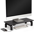 Anji Mountain Monitor Stand - Desktop Organizer & Laptop Riser, Ergonomic Monitor Riser, Space-Saving Monitor Stand for Desk, Durable Construction, Easy Assembly, Ideal for Home & Office,Black