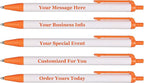 RevMark Personalized Ballpoint Pen, Custom Printed Name, Business or Event Information, Timeless Advertising, USA Made Pens, Promotional Marketing, Smooth Black Ink, Bulk Pack (Orange,50 Ct.)