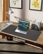 Small Desk Mat,Leather Desk Pad Protector,Desk Mouse pad,Office Desk mat,Laptop Mat for Desk, Non-Slip PU Leather Desk Blotter,Waterproof Desk Writing Pad for Office/Home(31.5"x15.7",Dark Grey)