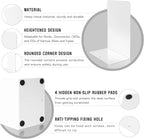VONDERSO Metal Bookends White, 2 Pairs Metal Bookends Heavy Duty for Shelves Decor Home Office, Unique White Book Ends Supports Anti-Slip for Kids Girls