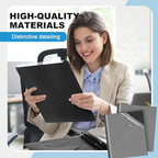 Teling 24 Pcs Clear Front Report Covers with 3 Prongs, Plastic Black Presentation Folders Bulk with 3 Pockets for A4 and Letter Size Paper, 90 Sheet Capacity, Document Covers for School Business
