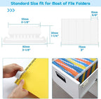 File Folder Tabs, Paxcoo 50 Sets Hanging File Folder Labels Tabs and Inserts for Hanging Folders