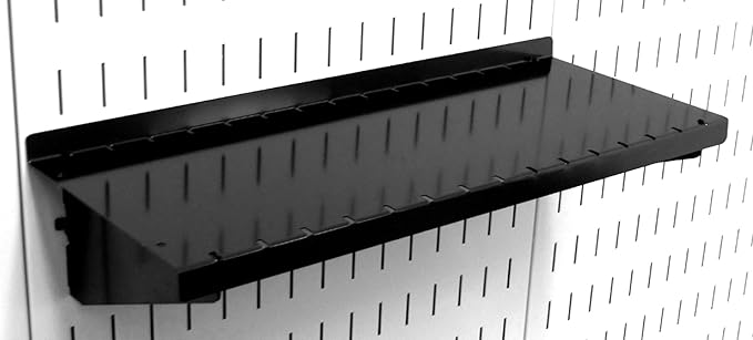 Wall Control ASM-SH-1606 B Deep Pegboard Shelf Assembly for Wall Control Pegboard Only, 6", Black