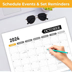 Desk Calendar 2025-2026 – 18-Month Desktop Calendar from July 2025 to December 2026, for Office, School & Home Use – Large Teacher Desk Calendar 22x17 (white)