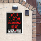 Custom Sign Personalized Custom Metal Sign, Customize For Office, Business, Workplace, Office, Home, Delivery Signs 12x18