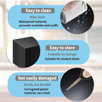 2 Pack Black Desk Dividers for Students, Waterproof Plastic Study Boards, Durable Exam Privacy Shields, Classroom Privacy Folders, Ideal School Supplies for Focused Learning (2 Pack)