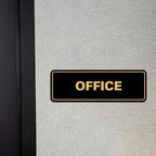 Signs ByLITA Standard Office Sign - Professional Business Signage - Easy to Install (Light Grey/Burgundy) - Small 10 Pack