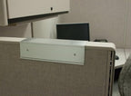 Quality Aluminum, Changeable Cubicle Nameplate Holder, Satin Silver Base, and Silver Name Plate Holder, (2" depth)