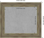 Amanti Art Grey Framed Magnetic Board 26x30 Medium Vision Board for use with Magnets, 100% Metal Sheet to Display Items as Office Decor or for Home Organization in mudroom, Kitchen or Kids Room