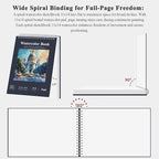 Fuxi Water Color Paper 11x14, Large Watercolor Paper 140 lb Cold Press, 32 Sheets (64 Pages) Watercolor Notebook, Water Color SketchBbooks for Adults Art Spplies.
