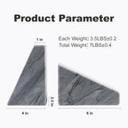 Karibiber Marble Bookends for Heavy Books, Decorative Book Ends for Shelves, Unique and Heavy-Duty Book Ends for Hardback Book & CDS, Stone Book Stopper, Modern Book Holder, Monte Grigi, Set of 2