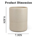 YMXYJM Modern Resin Trash Can Bin, Wastebasket for Bathroom, Kitchen, Office, Home, Beige