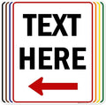 Custom Arrow,Custom Directional Sign, Left Arrow,24x30 Inches, 55 mil thick HDPE (high density polyethylene) Made in USA by My Sign Center