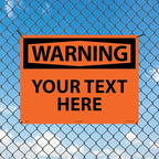 Custom OSHA Style Warning Sign 18" x 24" Aluminum Sign, Customizable "Your Text Here", by AccuformNMC Made in USA