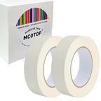 MCOTOP Wide Masking Tape (0.79In x 55YD x 2 Rolls -Beige White), 330FT Total, Strong Adhesive, for Home, Office, School Stationery, Painting, Labeling, DIY Crafts Arts Use,General Purpose Tape