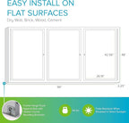 Ghent 48" x 96" 3-Door indoor Enclosed Recycled Rubber Bulletin Board, Shatter Resistant, with Lock, Satin Aluminum Frame,Confetti (PA34896TR-CF)-Made in USA