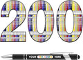 ENOMY Personalized Pens Bulk Free Engraved with Logo/Name/Message Black Ink Custom Pens Customized Stylus Ballpoint Pens Ideal Gifts for Business Anniversary (200)