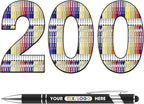 ENOMY Personalized Pens Bulk Free Engraved with Logo/Name/Message Black Ink Custom Pens Customized Stylus Ballpoint Pens Ideal Gifts for Business Anniversary (200)