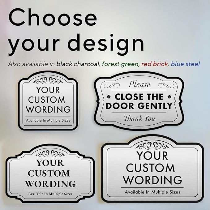 Custom Decorative Outdoor Signs, Personalized Aluminum, Customized Driveway Sign, Waterproof, Made in USA, Metallic Silver 30x24 In
