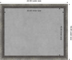 Amanti Art Grey Framed Magnetic Board 18x22 Small Vision Board for use with Magnets, 100% Metal Sheet to Display Items as Office Decor or for Home Organization in mudroom, Kitchen or Kids Room