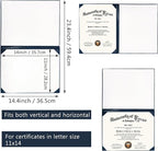 GraduationMall 11"x14" Smooth Padded Diploma Cover Certificate Holder Navy