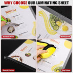 CAREGY 100 Pack Laminating Sheets, Holds 8.5 x 11 Inch Sheets,5 Mil Thermal Laminating Pouches,9 x 11.5 Inches Lamination Sheet Paper for Laminator, Clear, Letter Size, Office and School Supplies