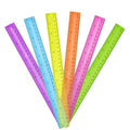 DAGONGREN 30 Pack Clear Plastic Rulers 12 Inch,Transparent Assorted Color Metric Bulk Rulers with Inches and Centimeters,Kids Ruler for School,Home,Office