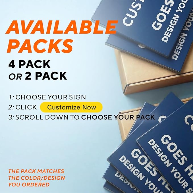 Custom Metal Signs, Personalized Aluminum, Customized Safety, Business Signs, Waterproof Outdoor, White Aluminum (Blue Background, 12x8 In)