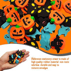 Halloween Mini Erasers for Kids - 4 Styles Cute Pumpkin Ghost Bat Erasers, Trick or Treat Party Favors, Goody Bag Filler 48pcs, Decorations