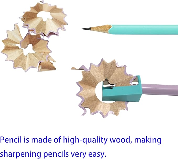 Jsehchya 50PCS Triangular Grip Wooden cased Pencils for Kids with Erasers, Fun Cute Wood Wedding Golf Triangle Pencils for School,Drawing,Gift (50PCS)
