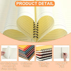 Yahenda Spiral Notebook Bulk A5 Journal Lined 8.3'' x 5.5'' Writing Composition Paper Small Notepad Subject Notebook for Students Office Business Back to School Supplies(Multi Color,72 Pcs)