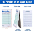 Methdic Guest Checks Server Note Pads 1000 Orders Waitress Notepad for Restaurants (20 Books)
