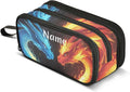 BOENLE Custom Dragons Red Blue Fire Eyes Pencil Case Box Boys Girls Personalized Name Large Pencil Pouch Stationery Pen Bag Organizer for Kids Adults School Office