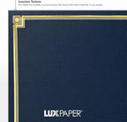LUXPaper 9.5" x 12" Certificate Holders | Nautical Blue Linen | Embossed Gold Foil Border | 100lb. Cover | 25 Qty