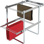Rev-A-Shelf 2 Tier 14.5" Base Cabinet File Drawer Organizer System for Leterr & Legal Sized Files for Home Office or Home Storage, Chrome, RAS-FD-KIT