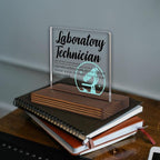 Laboratory Technician Gifts, Funny Appreciation Desk Sign for Medical Lab Professionals, Scientist and Tech Recognition Plaque for Office or Clinic PA050
