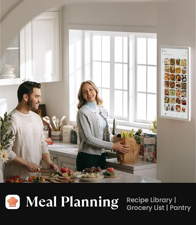 Cozyla Digital Calendar+ 2: 32’’ 4K Wall Planner Touch Screen Chore Chart Customize Dashboard Smart Electronic Calendar for Family Schedules Meal Planner Support Any Google Play App Wall Mount White