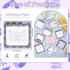Lovarywow Domestic Violence Awareness Sticky Notes Gifts, 9 Pack Domestic Violence Prevention Month Notepads 3x3 Inch, Purple Ribbon Post Memo Pads Office School Supplies for Men Women (450 Sheets)