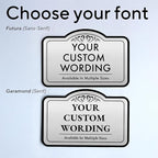 Custom Decorative Metal Signs, Personalized Aluminum Driveway Sign, Waterproof Made In USA - Metallic Silver 10x7 In